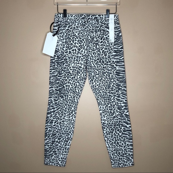 Current/Elliott Leopard Stiletto Ankle Skinny Jean - Picture 3 of 8